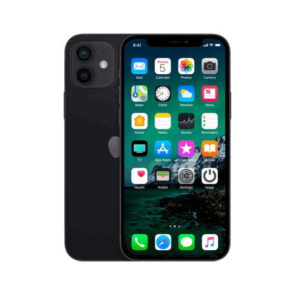 Refurbished iPhone 12 64 GB Zwart Gebruikt